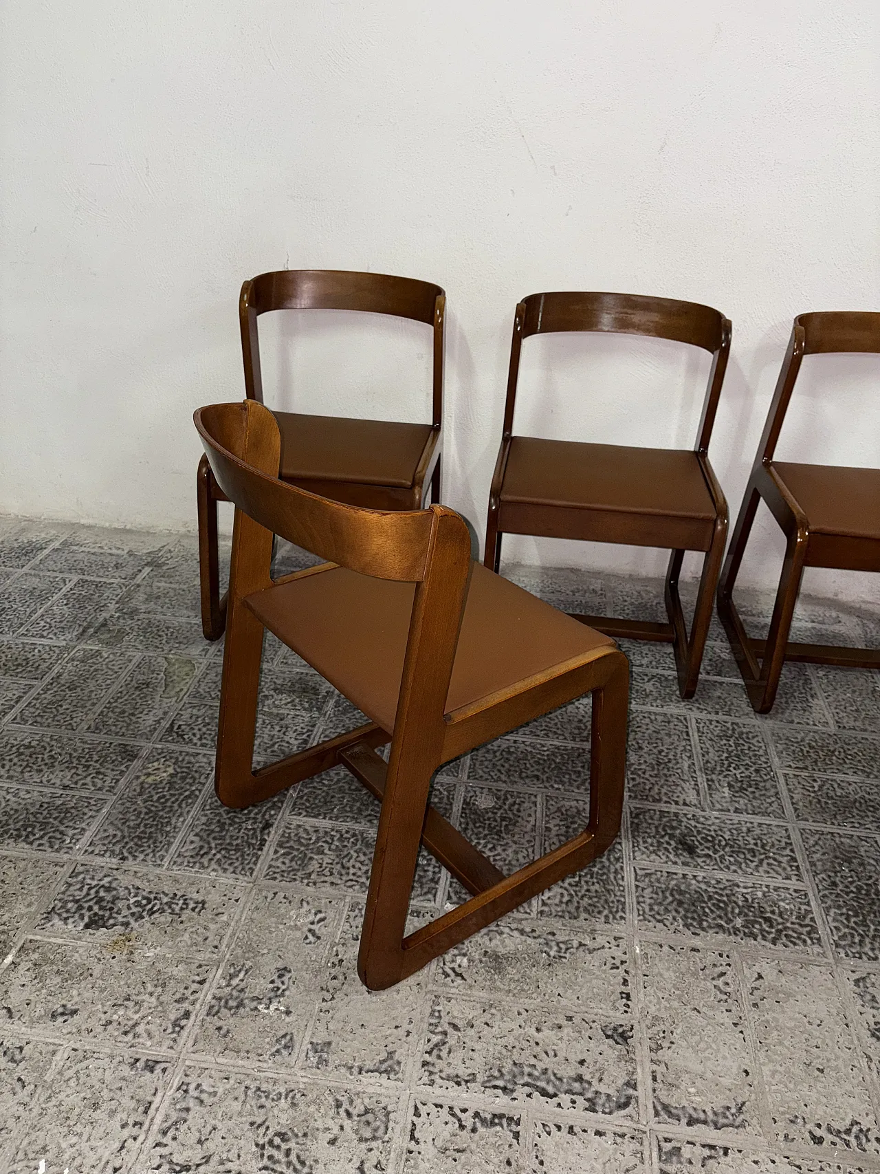 4 chairs by Willy Rizzo for Mario Sabot, 70s 7