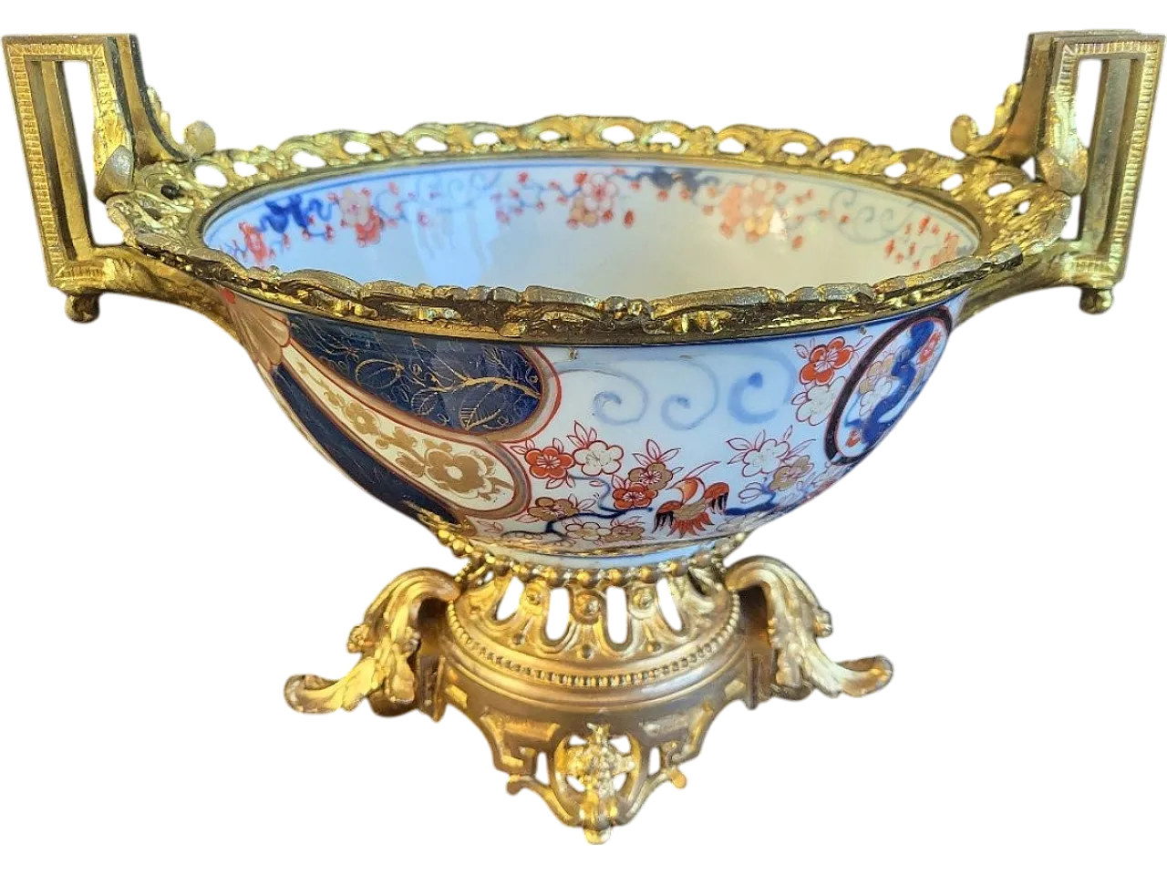 Bowl montata in bronzo, Imari, '700 11