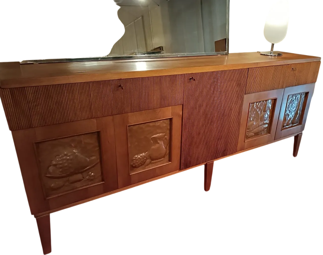 5-door sideboard in walnut by La Permanente Mobili Cantù, 70s 5