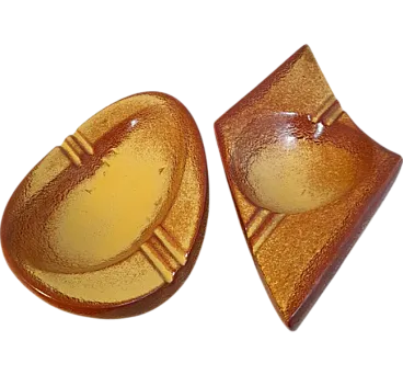 Two large Rigon Bertoncello ashtrays