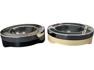 Set of 2 Guzzini ashtrays, designer L. Massoni, Italy, 1970s