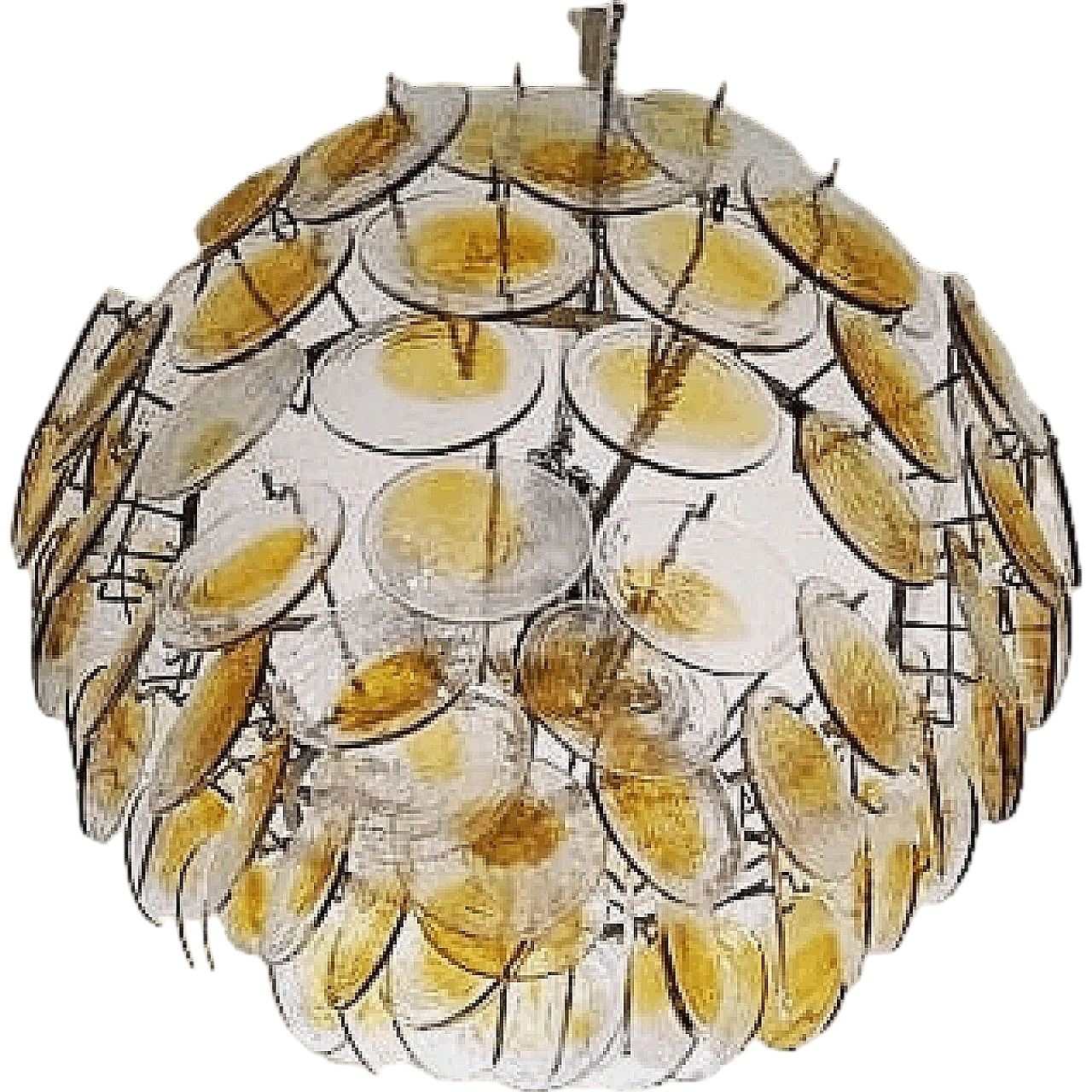 Murano Glass Disc Chandelier, 1970s 5