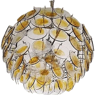 Murano Glass Disc Chandelier, 1970s