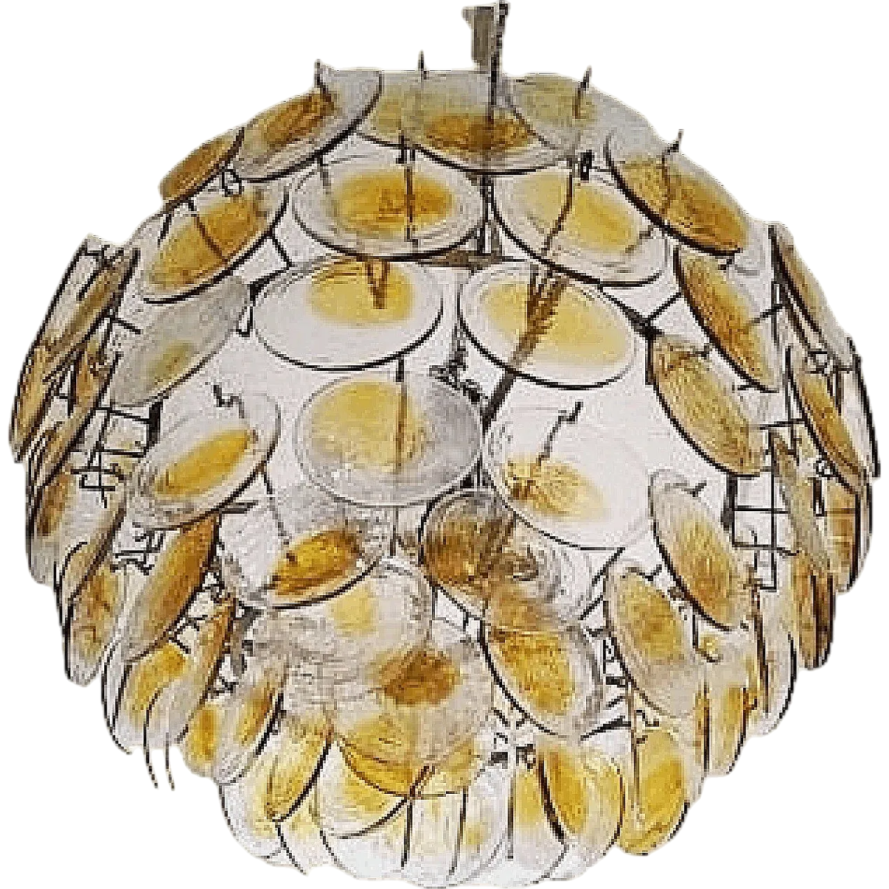 Murano Glass Disc Chandelier, 1970s 6