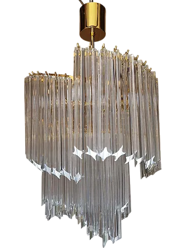 Murano glass Chandelier with Quadriedri, 1970s