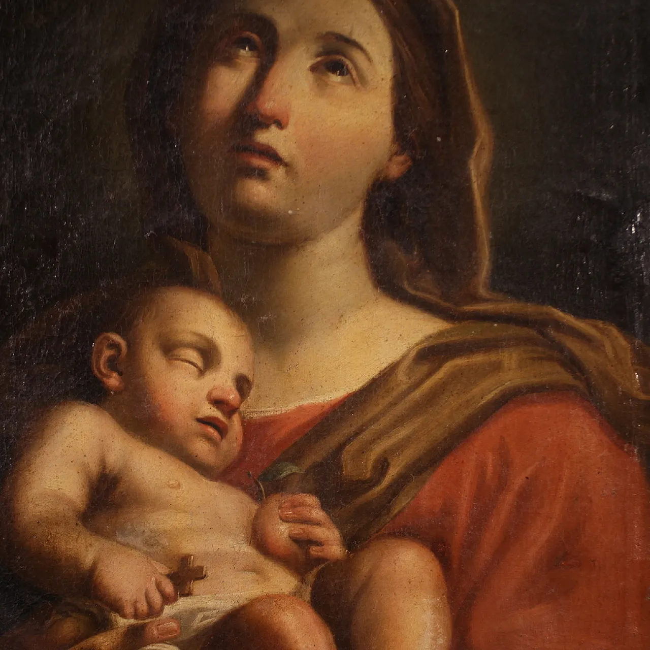 Painting Madonna and Child, 17th century 12