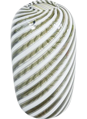 Glass vase with vertical bands by F. Bianconi for Venini, 1980s