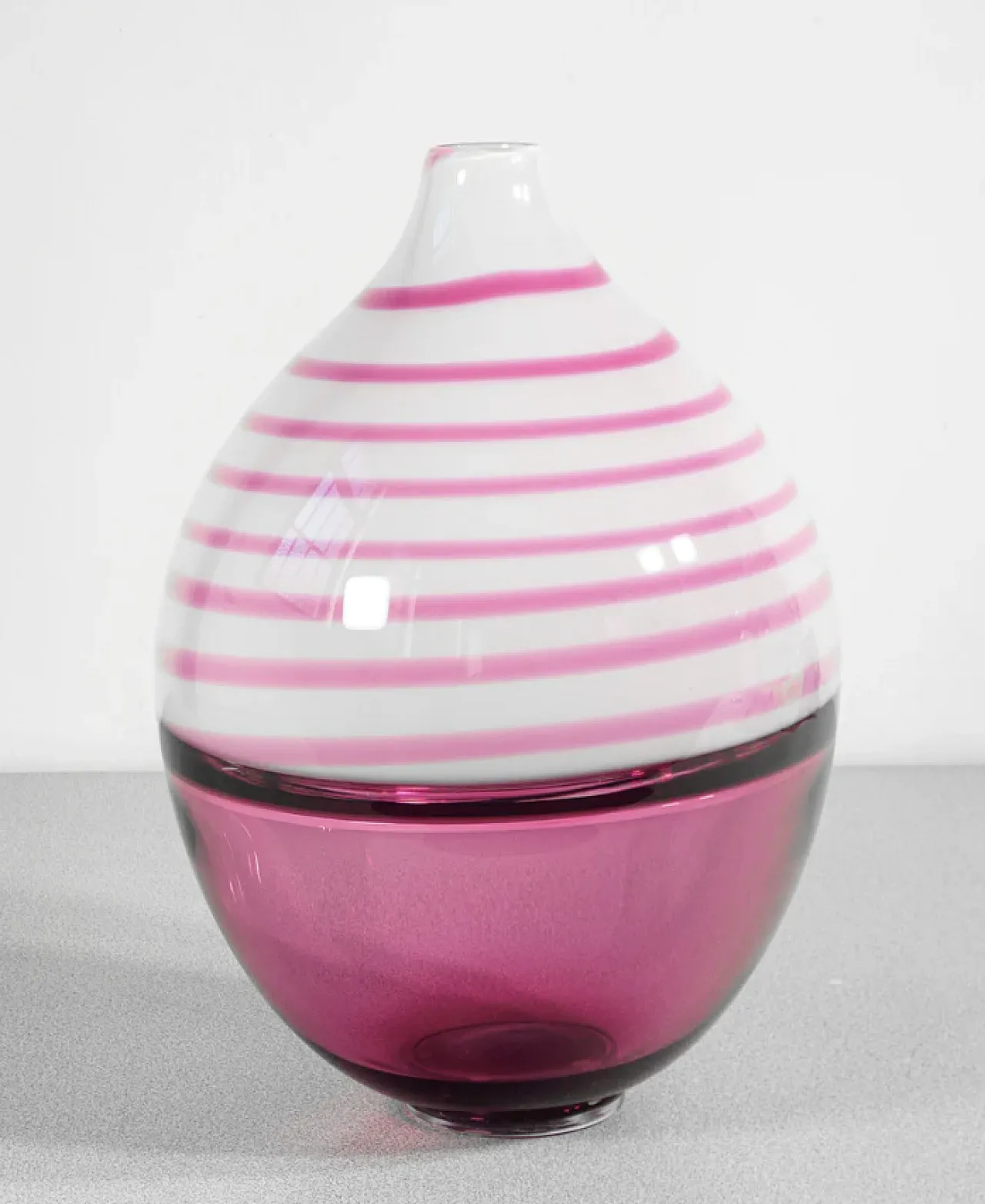 Pink blown Murano glass vase by Paolo Crepax, 1990s 6