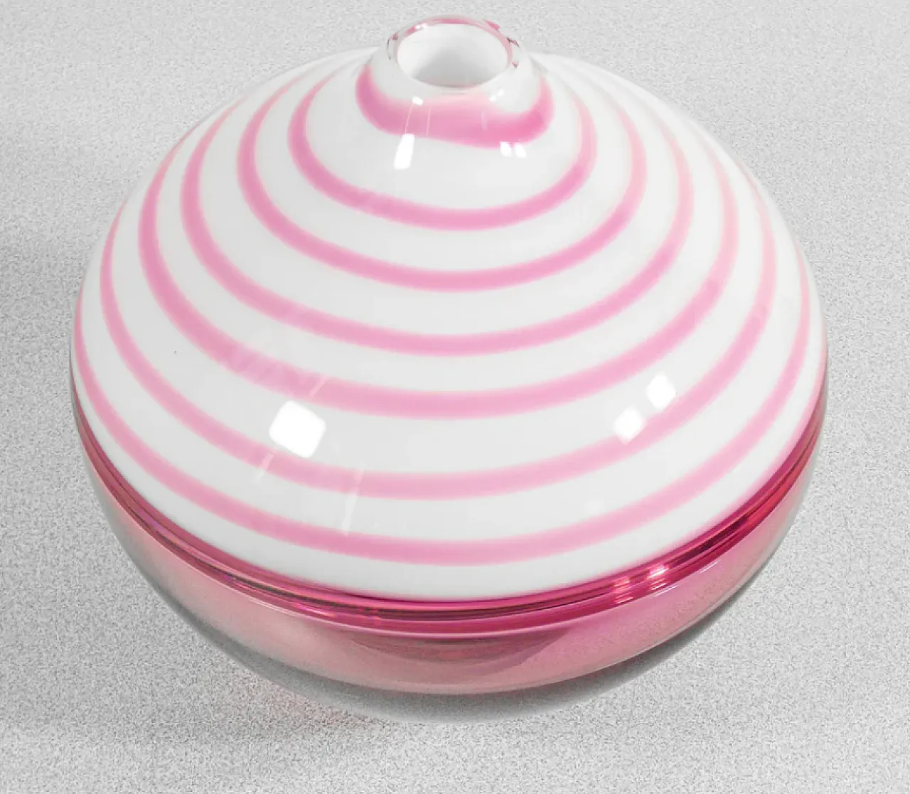 Pink blown Murano glass vase by Paolo Crepax, 1990s 3