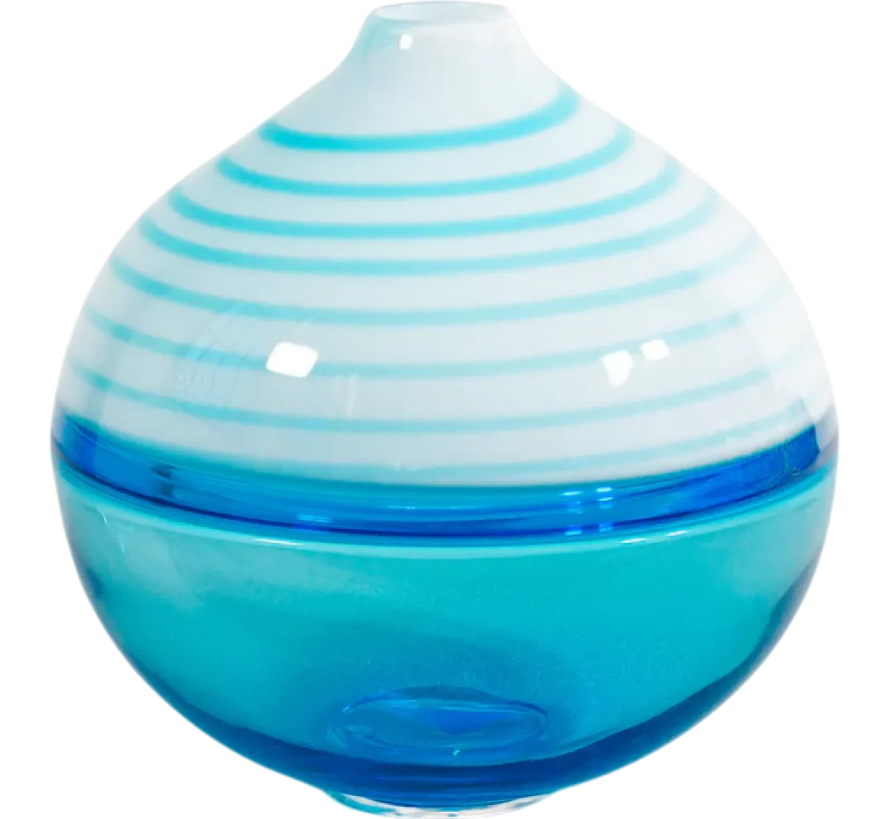 Blue Murano blown glass vase by Paolo Crepax, 1990s 8