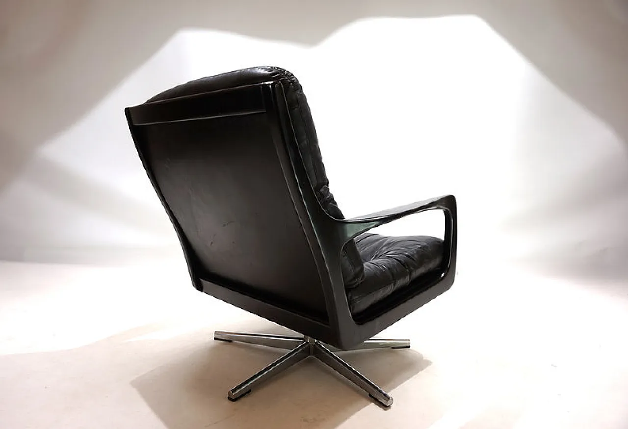 Leather lounge chair by Eugen Schmidt for Soloform, 1960s 3