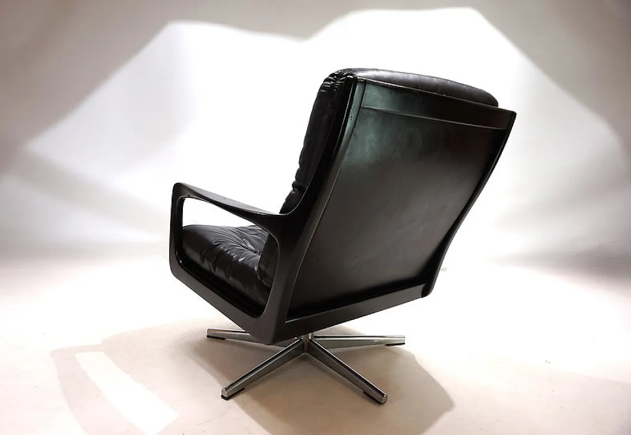 Leather lounge chair by Eugen Schmidt for Soloform, 1960s 6