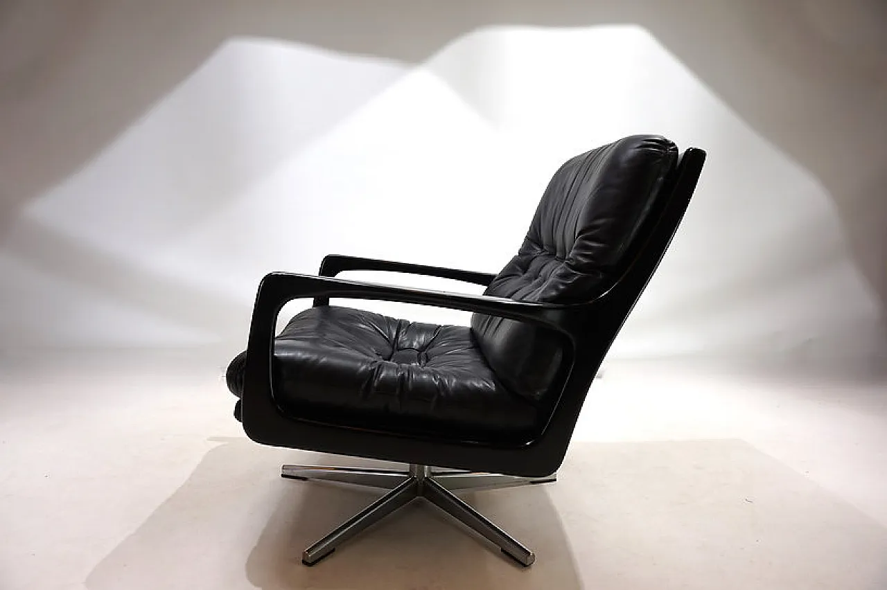 Leather lounge chair by Eugen Schmidt for Soloform, 1960s 7