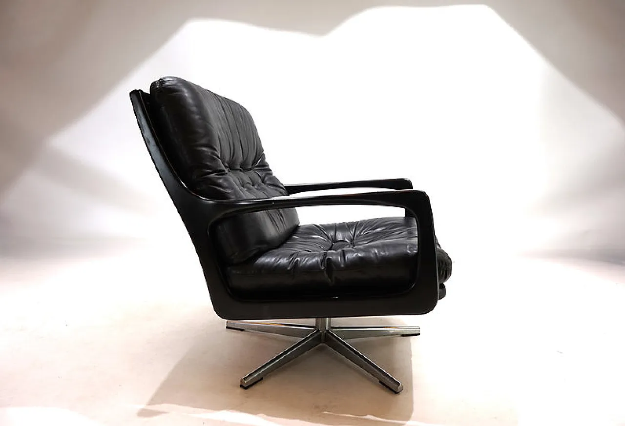 Leather lounge chair by Eugen Schmidt for Soloform, 1960s 8