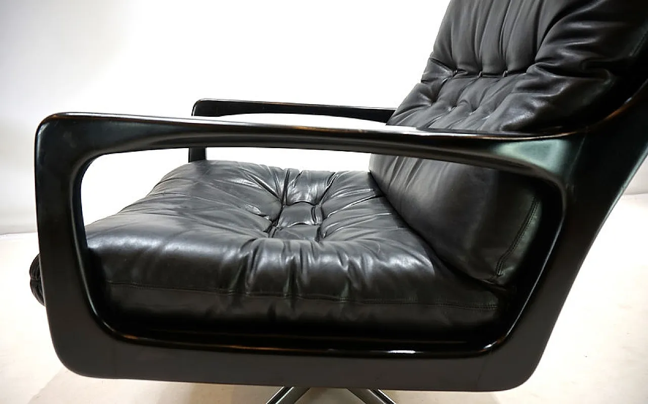 Leather lounge chair by Eugen Schmidt for Soloform, 1960s 9