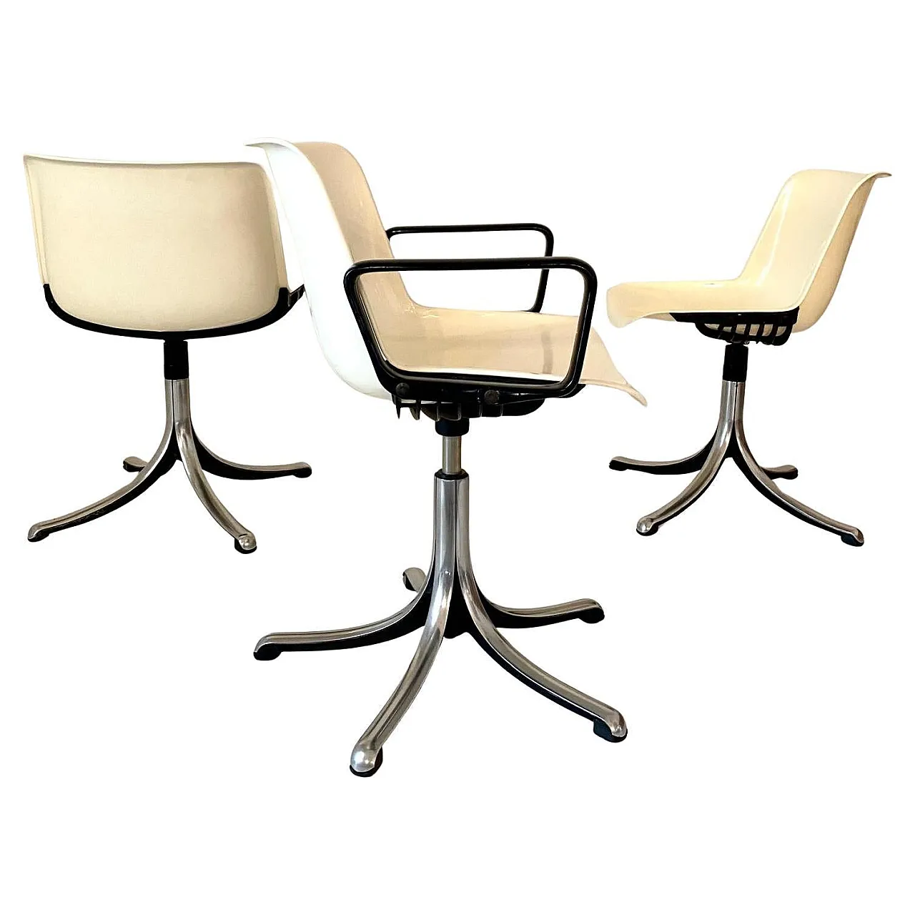 3 office chairs "Modus", Osvaldo Borsani for Tecno, 60s 1