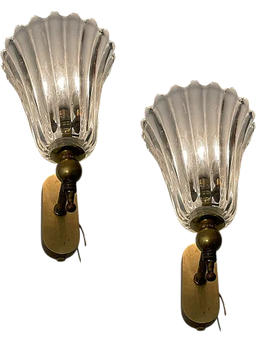 Murano Glass Sconces, 1950s, Set of 2