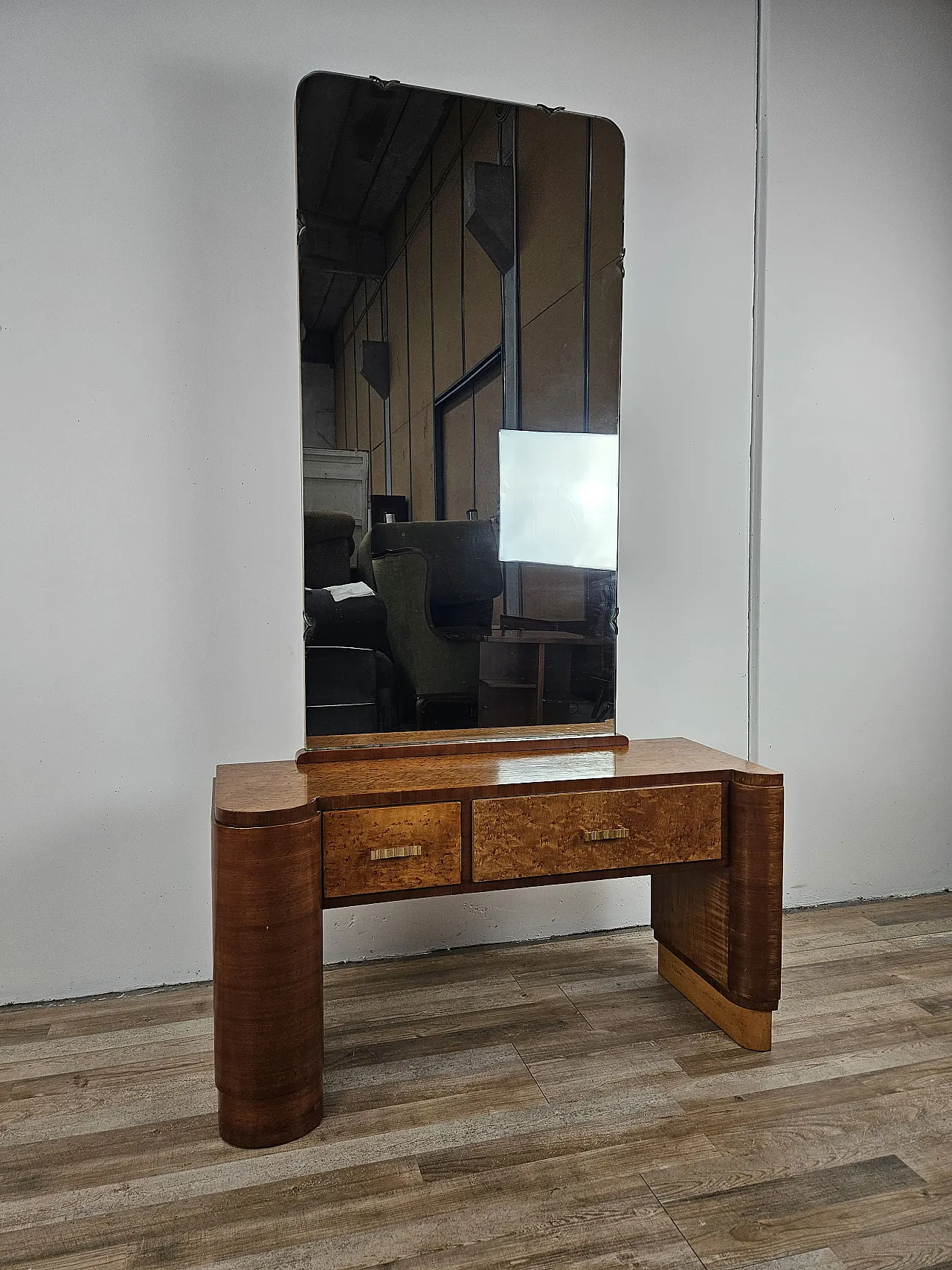 Mobile Art Decò in Tuja's root with mirror and drawers, 40s 2