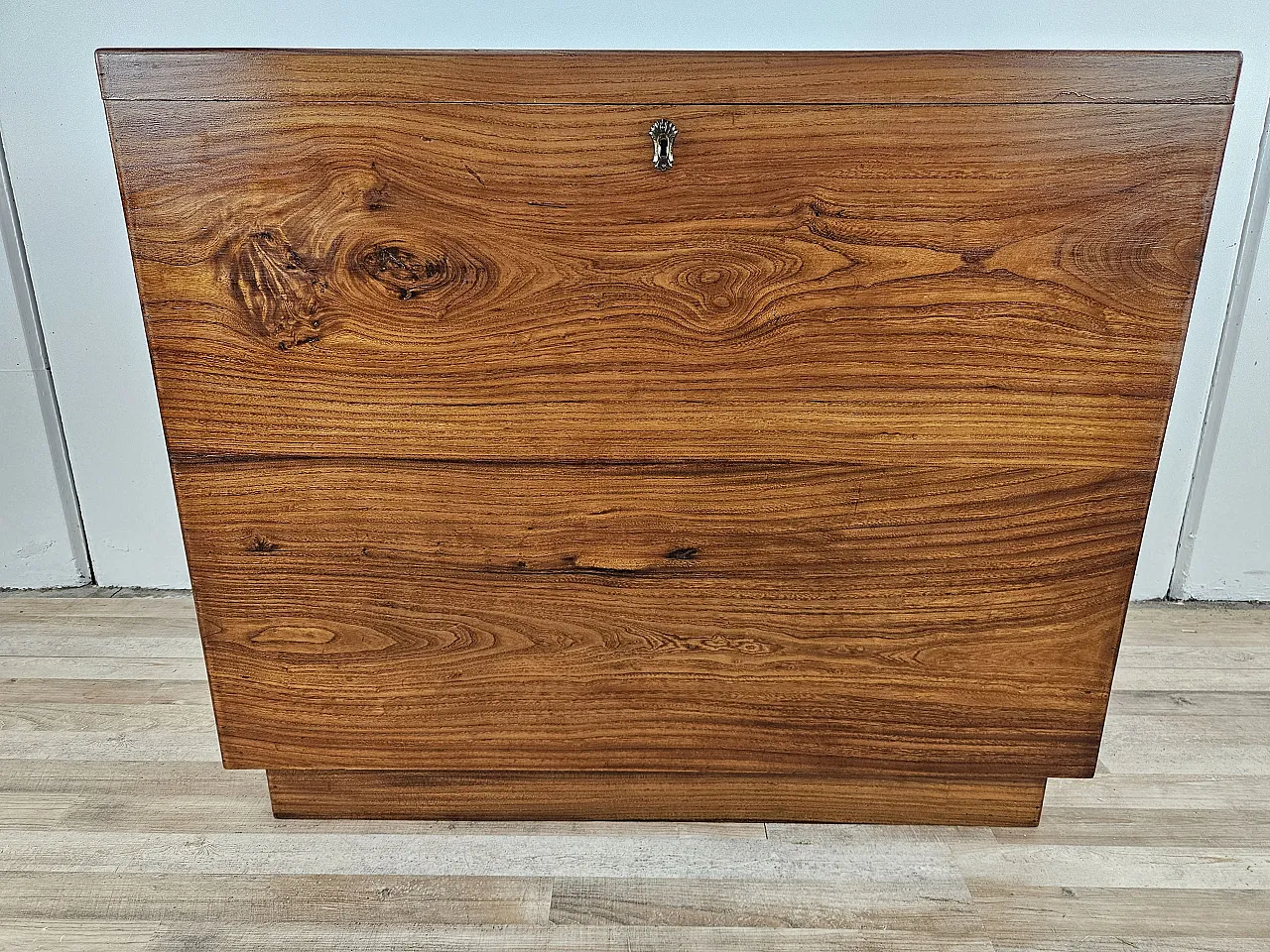 Baule art Decò in mahogany dated 1957, 1950s 10