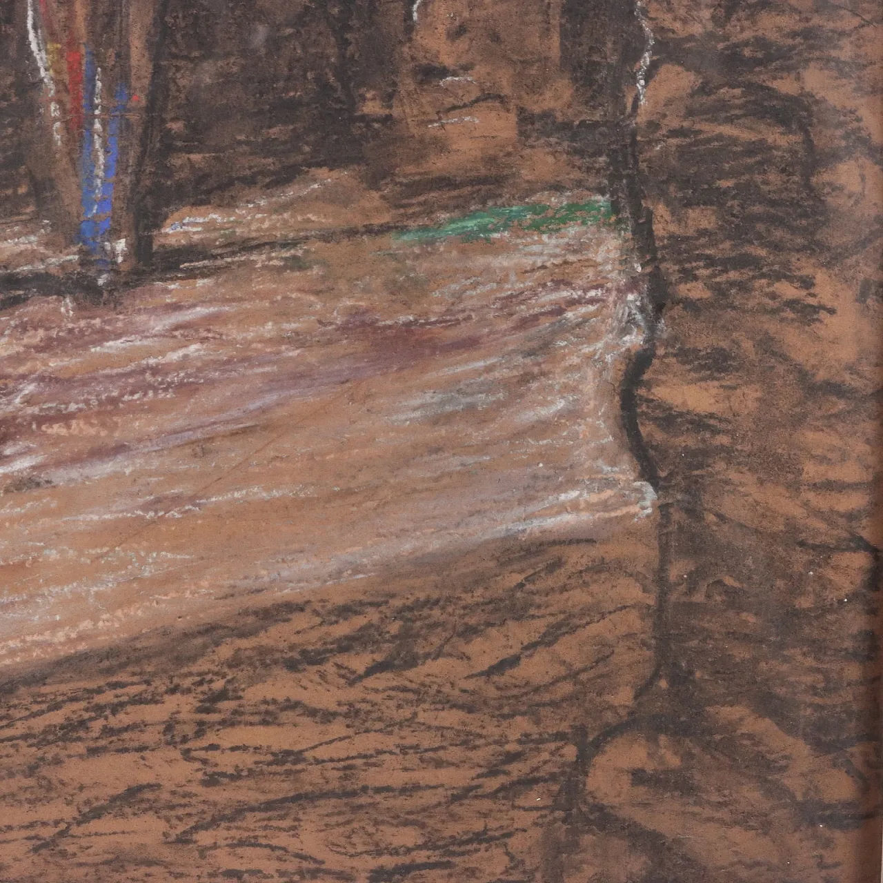 Painting by Angelo Dall'Oca, pastels on cardboard, 20th century 6