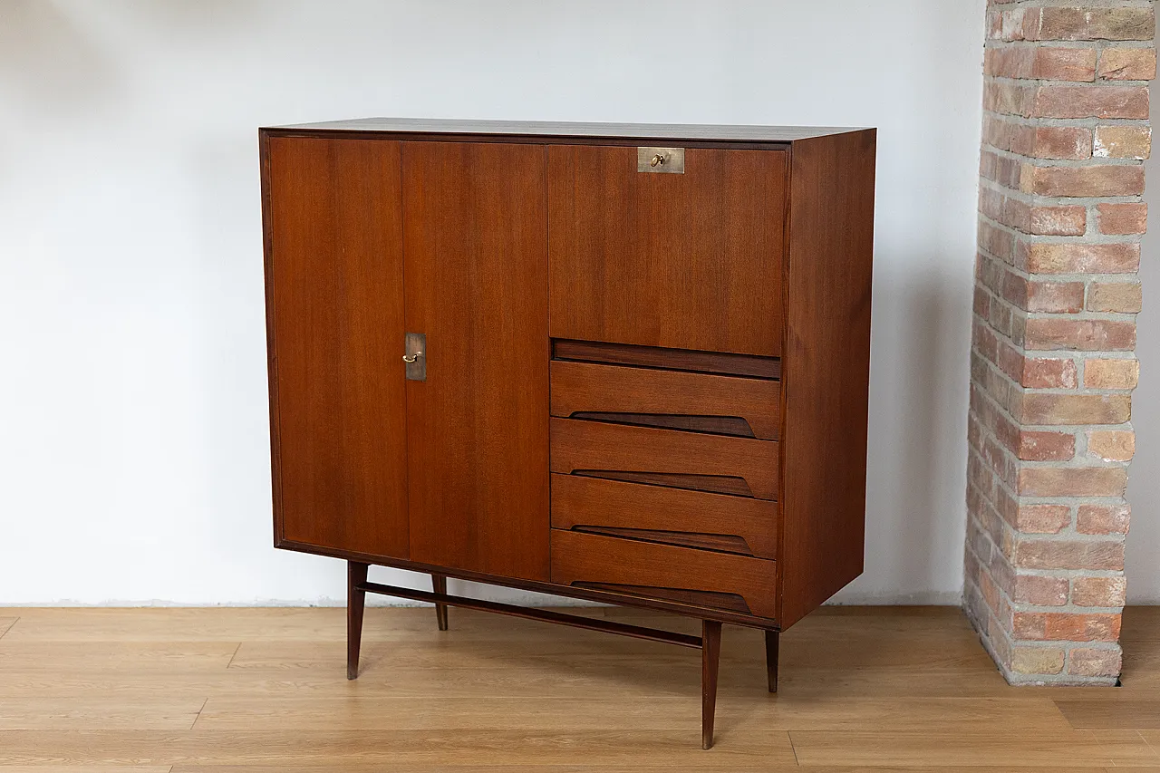 Highboard in teak by Palutari for Assi, 60s 2