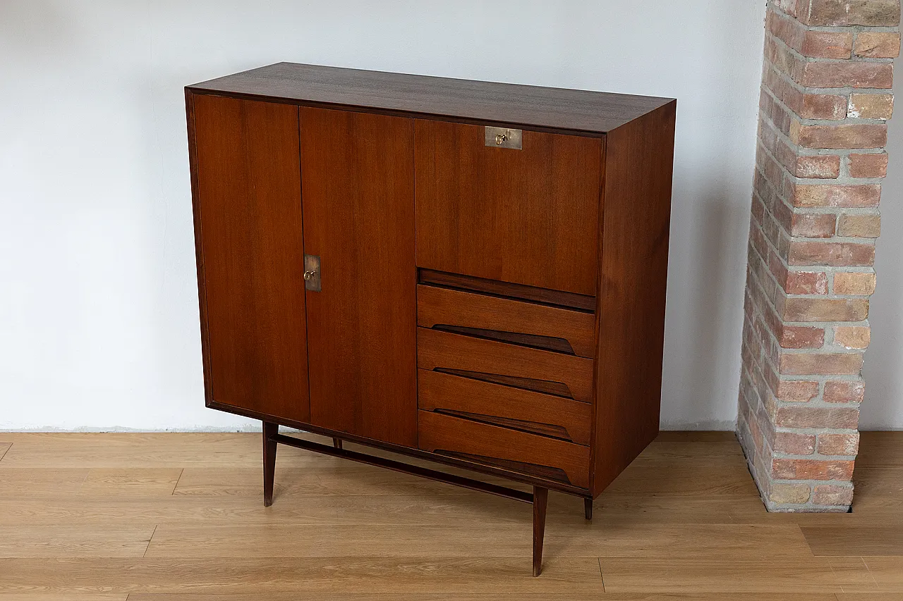 Highboard in teak by Palutari for Assi, 60s 3