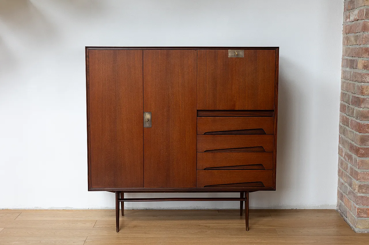 Highboard in teak by Palutari for Assi, 60s 7