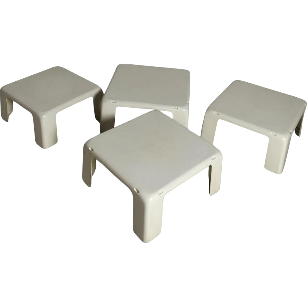 4 stackable nesting tables “I 4 cats” by M. Bellini for C&B, 70s 11