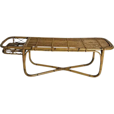 Bamboo low bar table Bonacina style, 60s