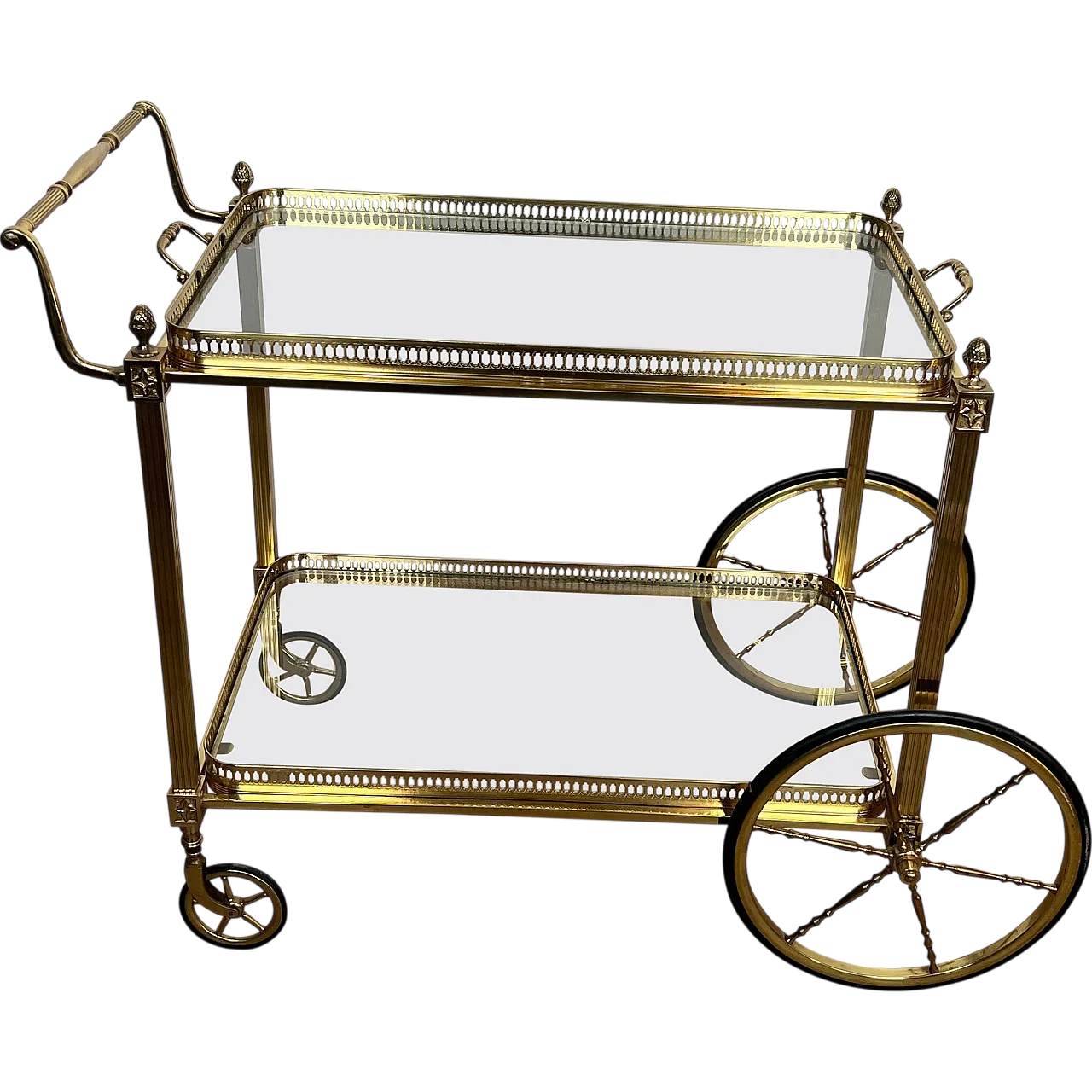 Brass drinks trolley by Maison Baguès, 1940s 22