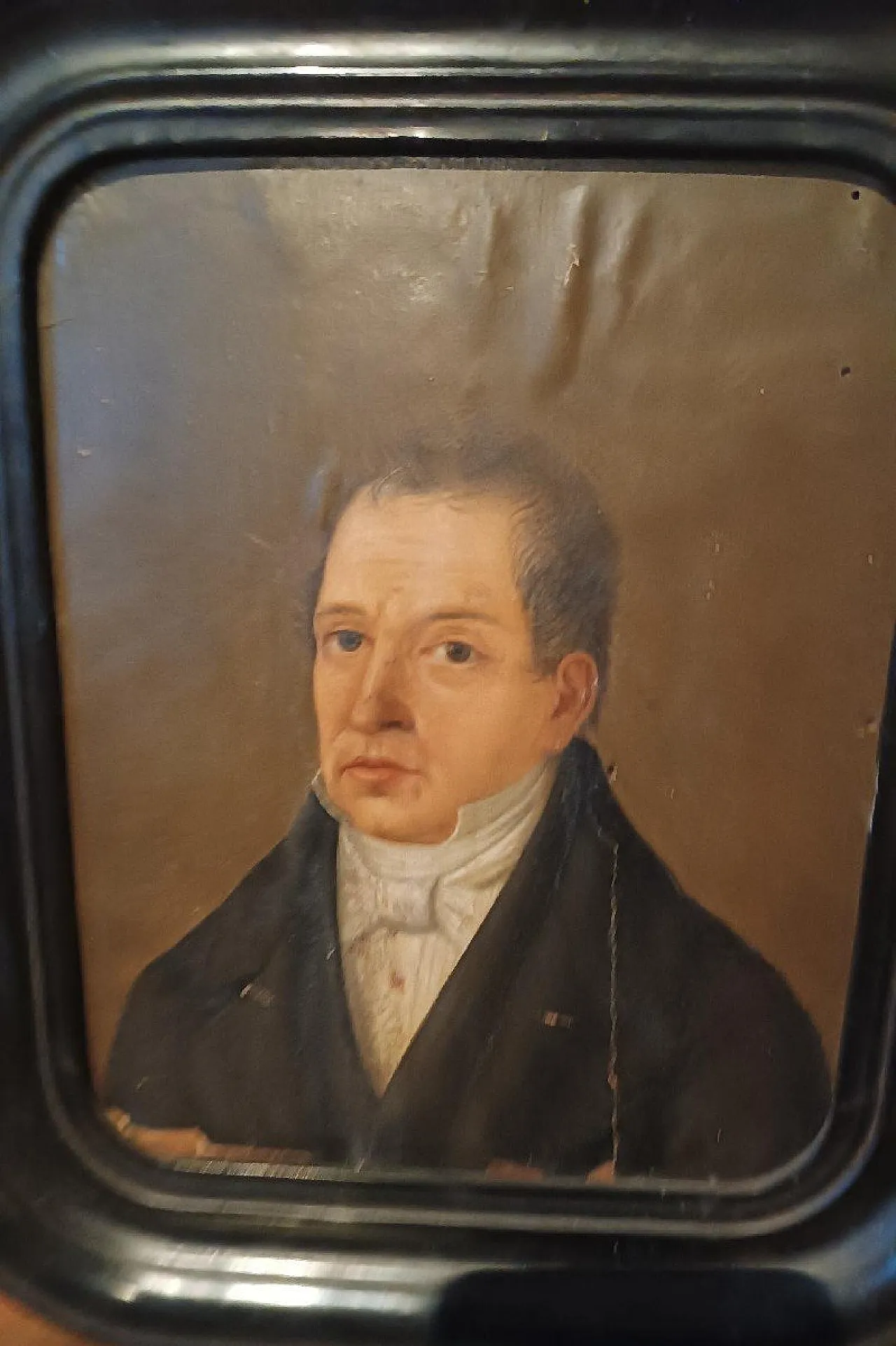 Portrait, oil on paper, early 19th century 1