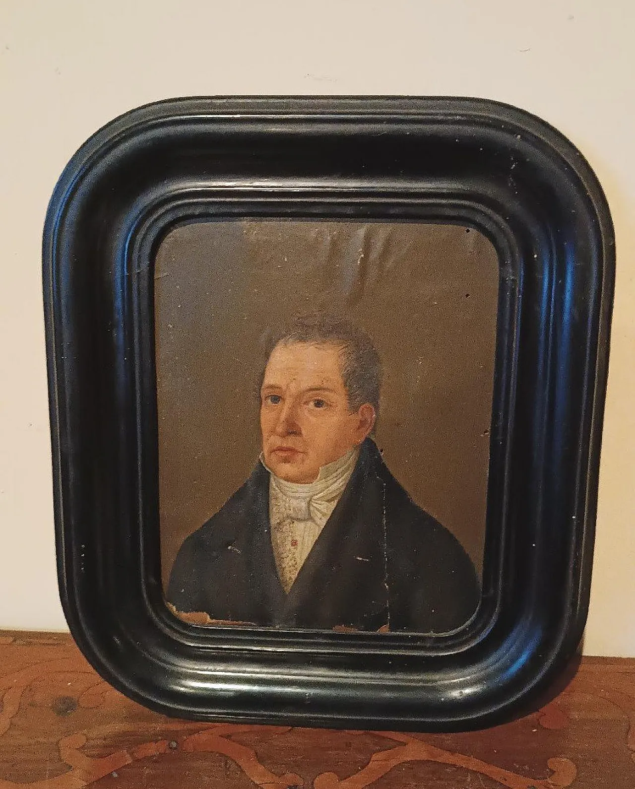 Portrait, oil on paper, early 19th century 6