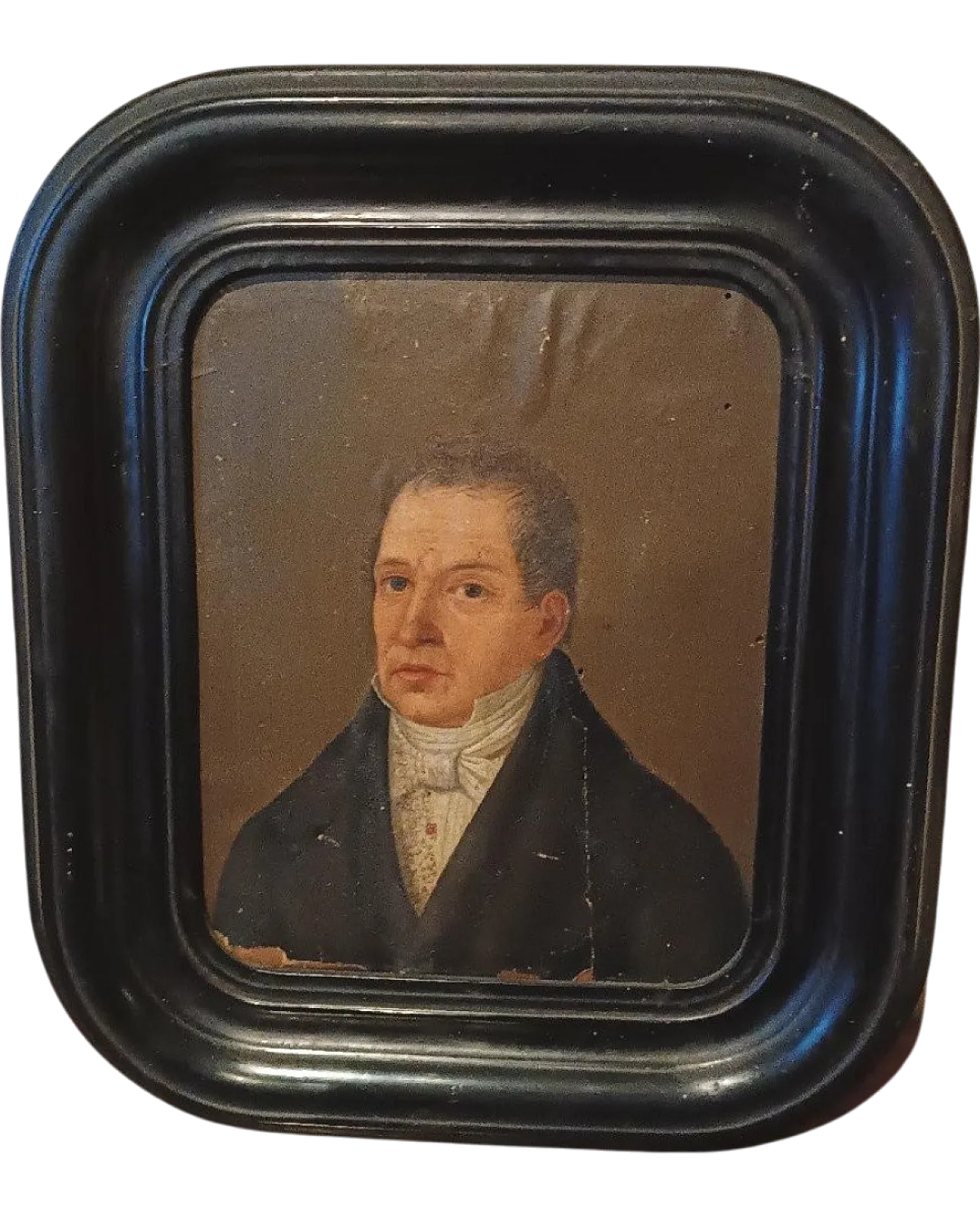 Portrait, oil on paper, early 19th century 7