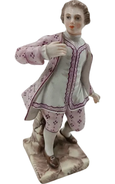 Ginori porcelain statue, Capodimonte Columbine series, 19th century