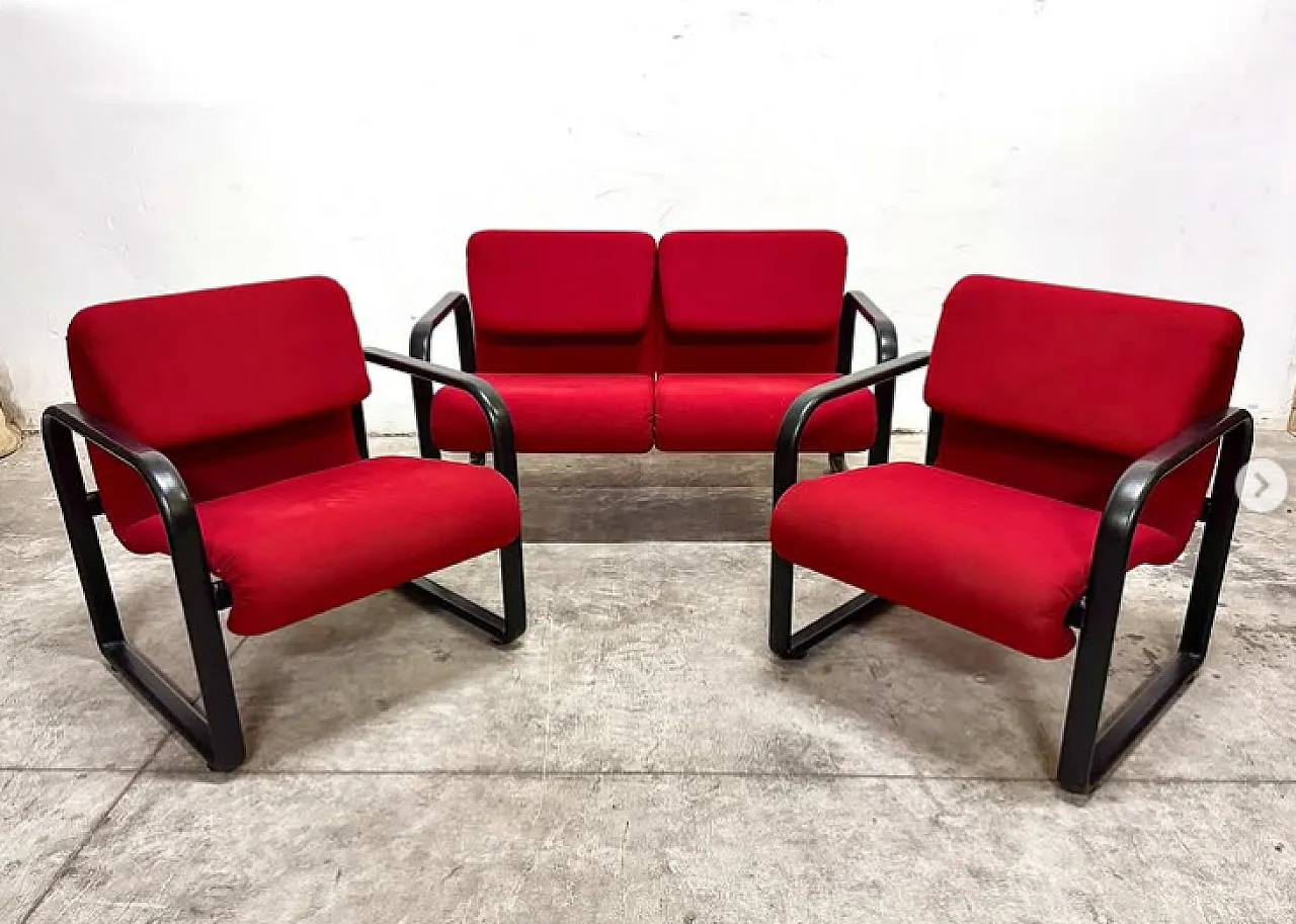 Sofa with two armchairs by Arflex, 1990s 1