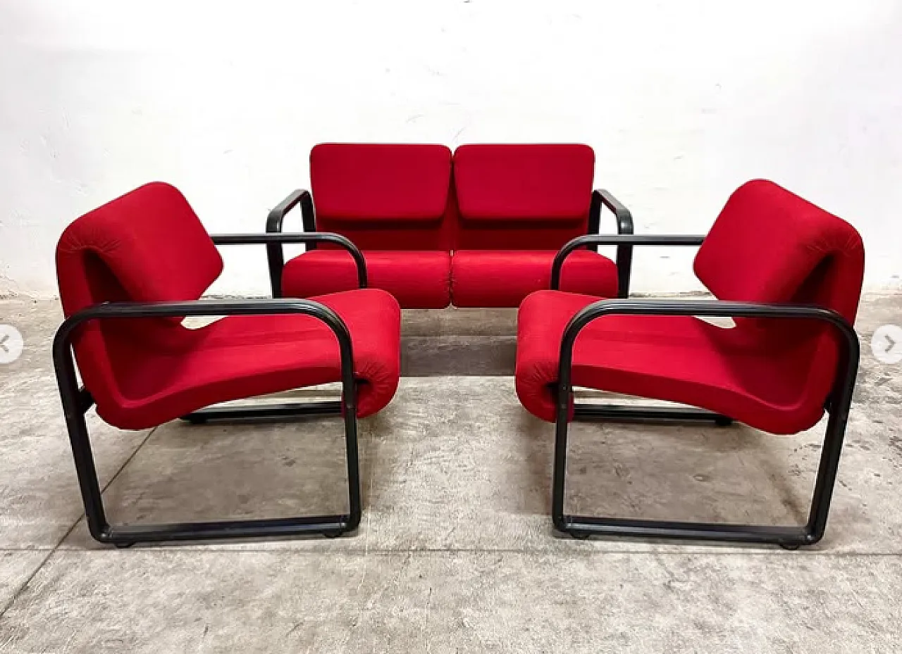 Sofa with two armchairs by Arflex, 1990s 2