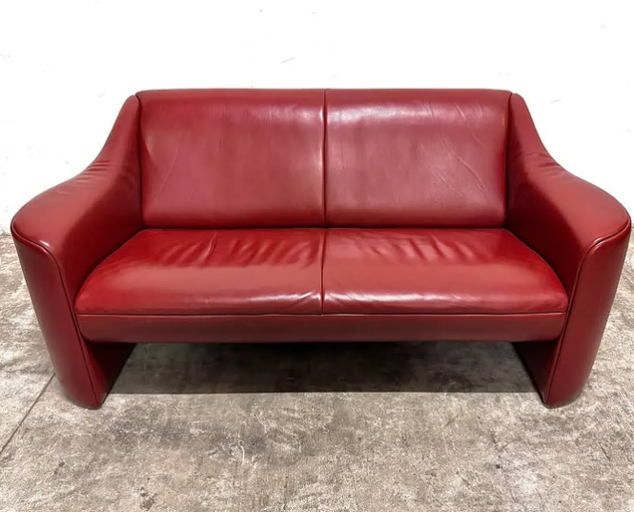 Real leather sofa by Matteo Grassi, 1980s 2