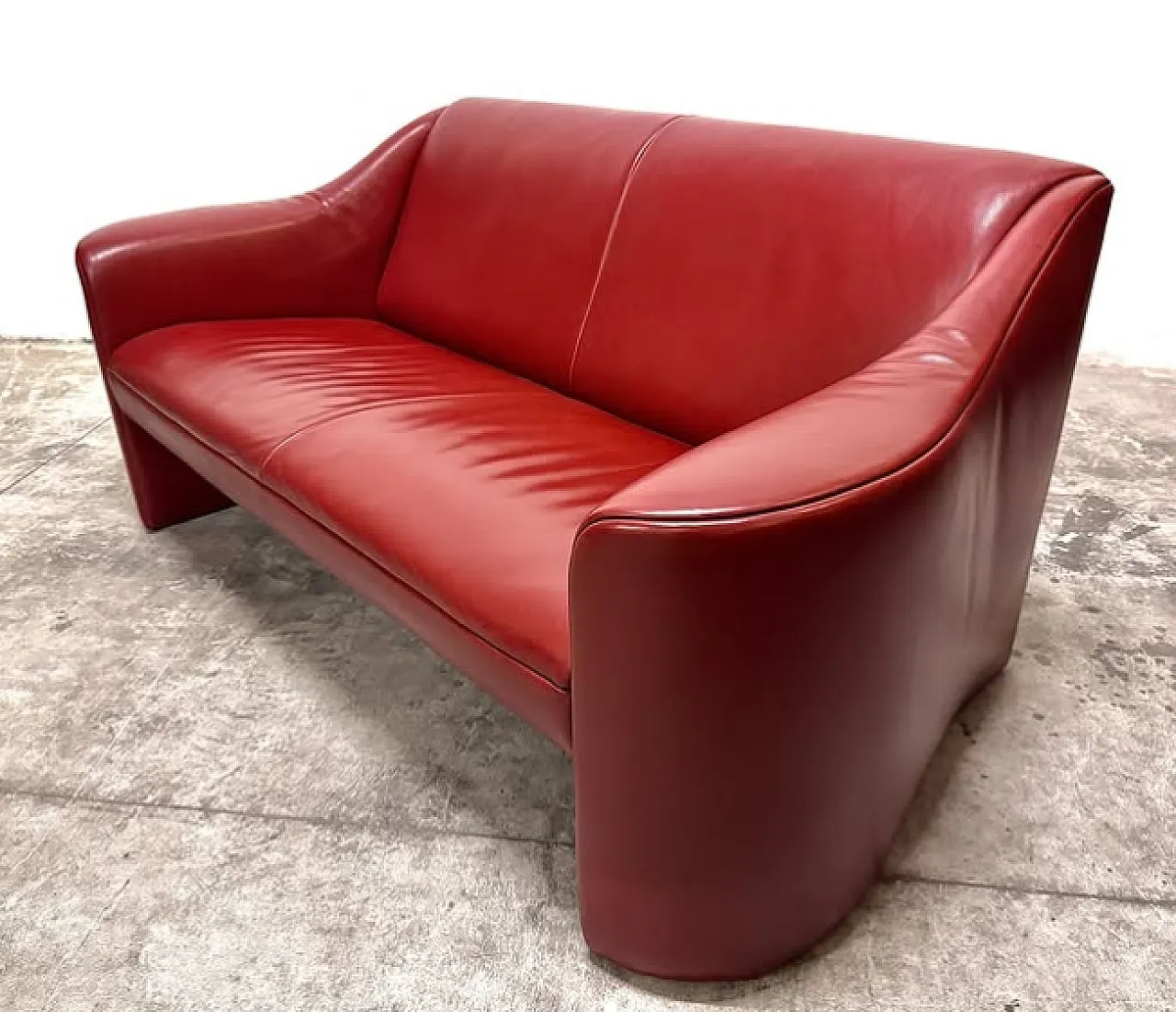 Real leather sofa by Matteo Grassi, 1980s 5