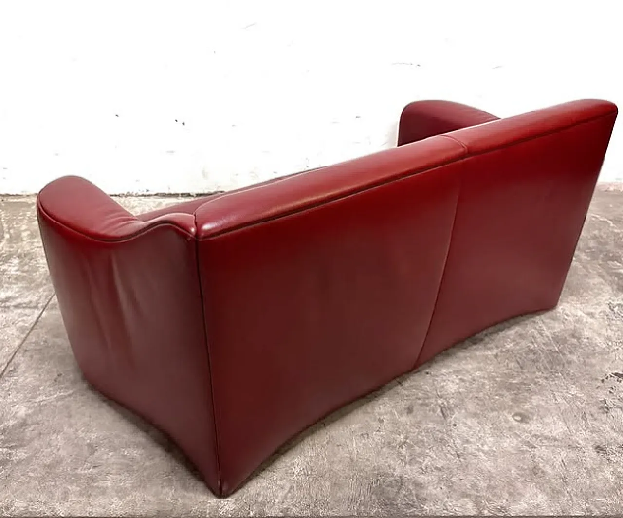 Real leather sofa by Matteo Grassi, 1980s 6