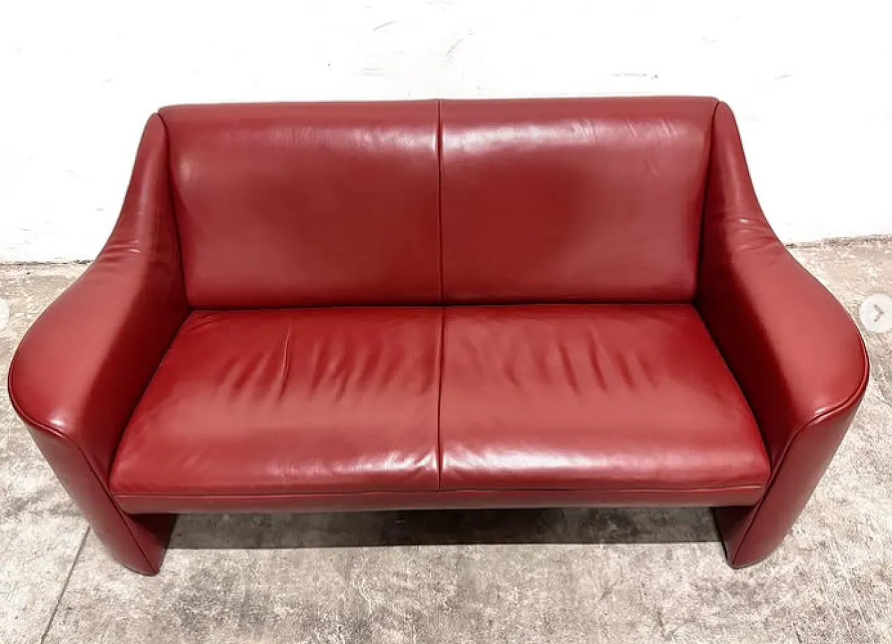 Real leather sofa by Matteo Grassi, 1980s 7