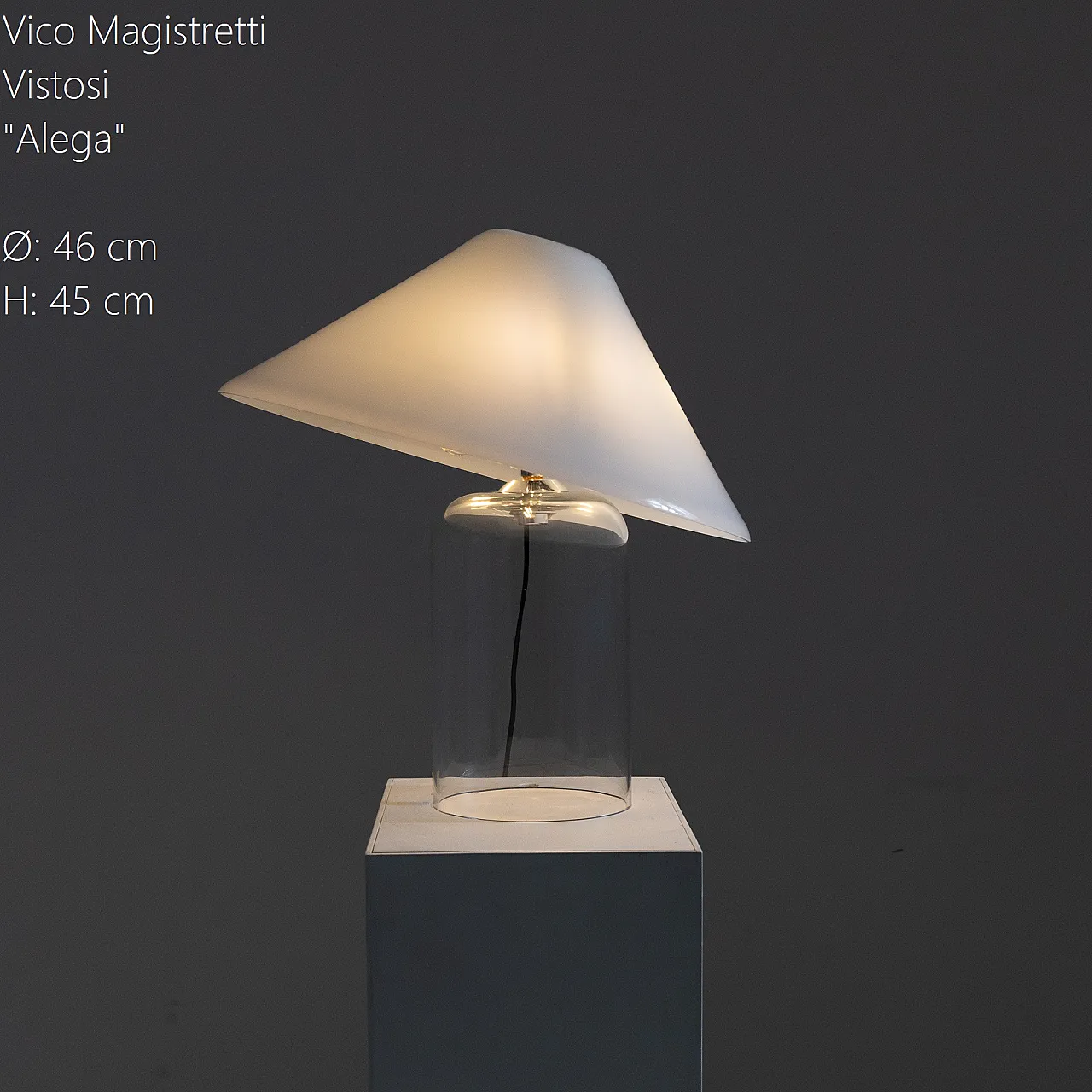 Alega table lamp by Vico Magistretti for Viscosi, 1970s 6