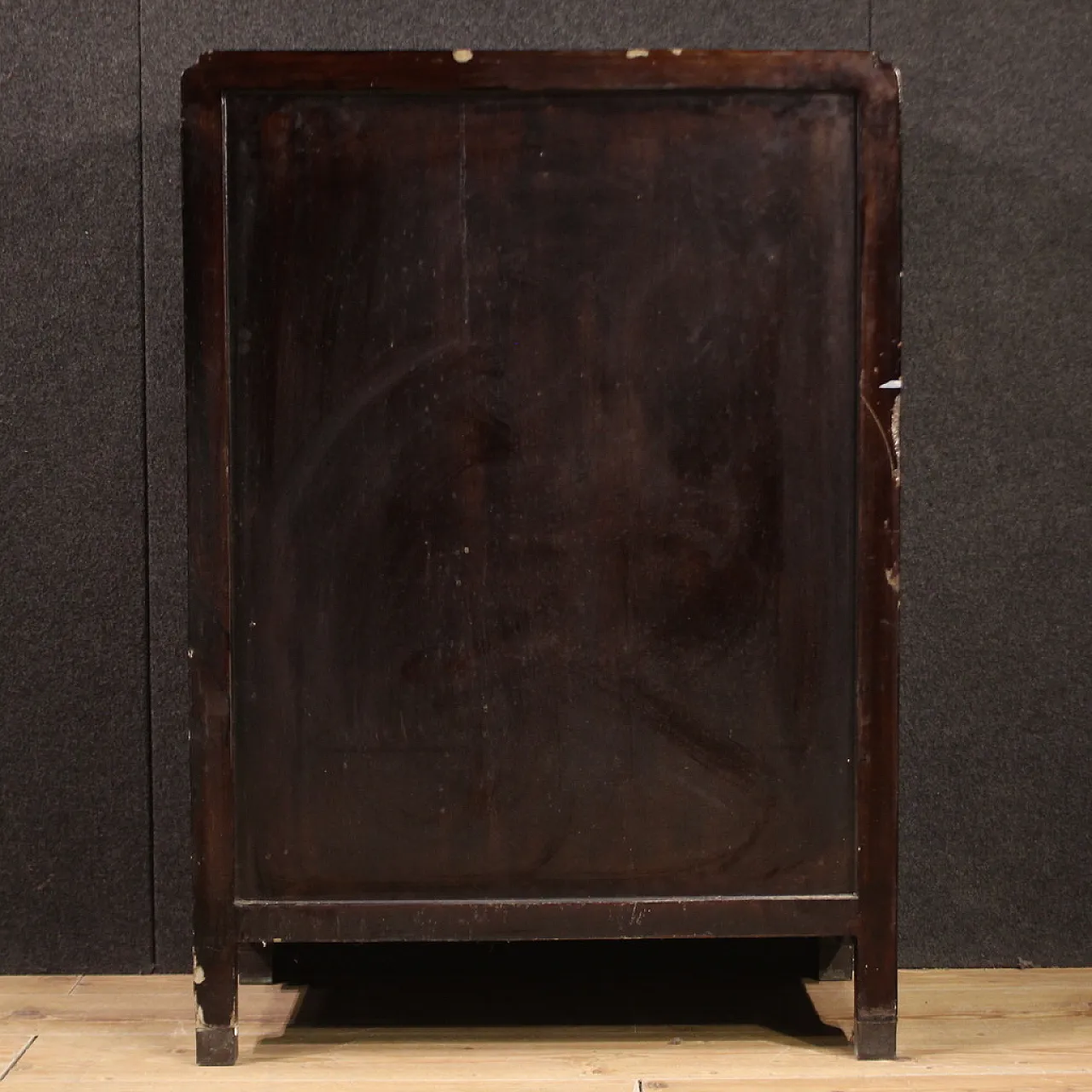 Small Oriental black lacquered painted sideboard, 20th century 6