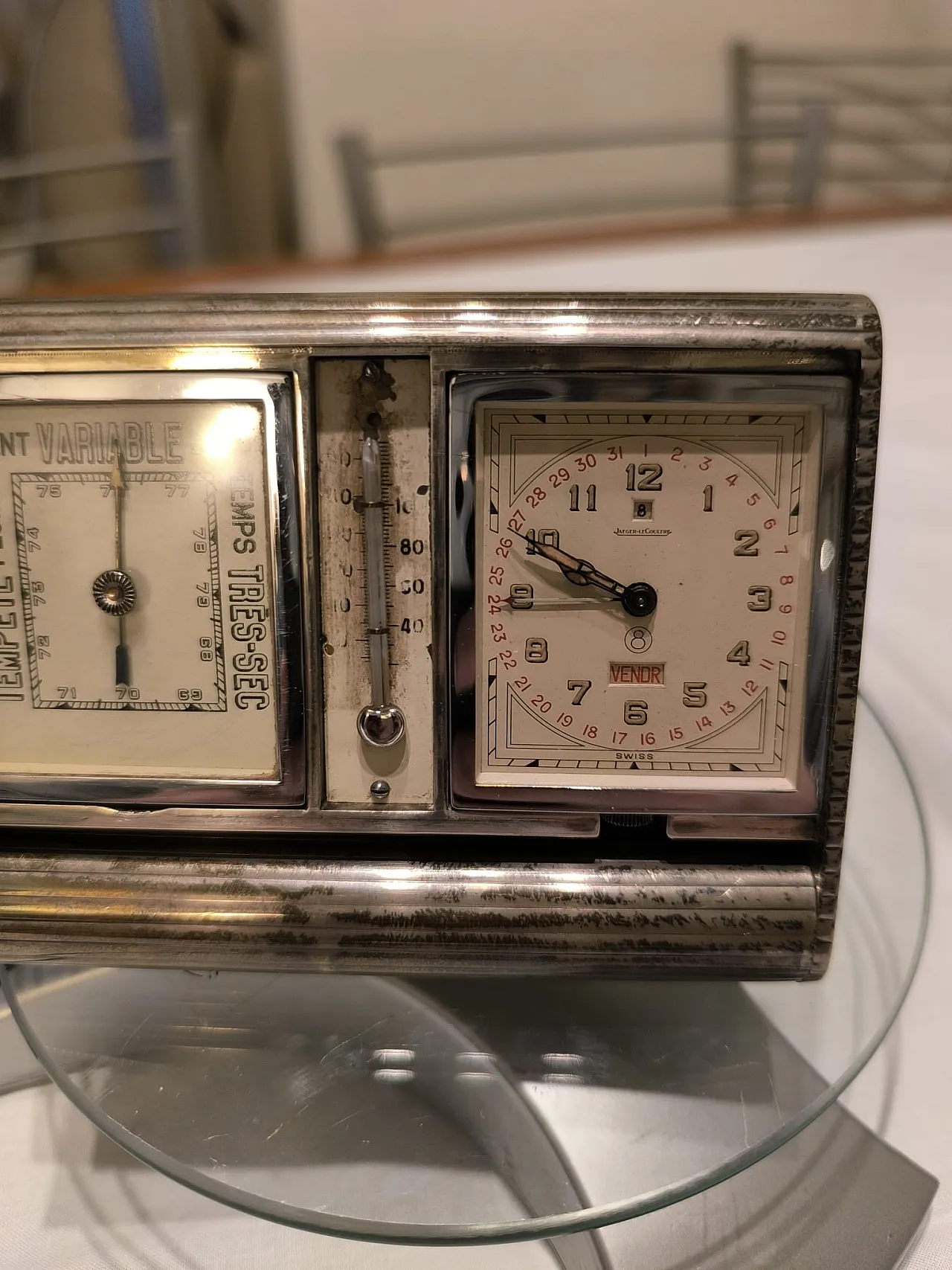 Table watch with barometer, early 20th century 1