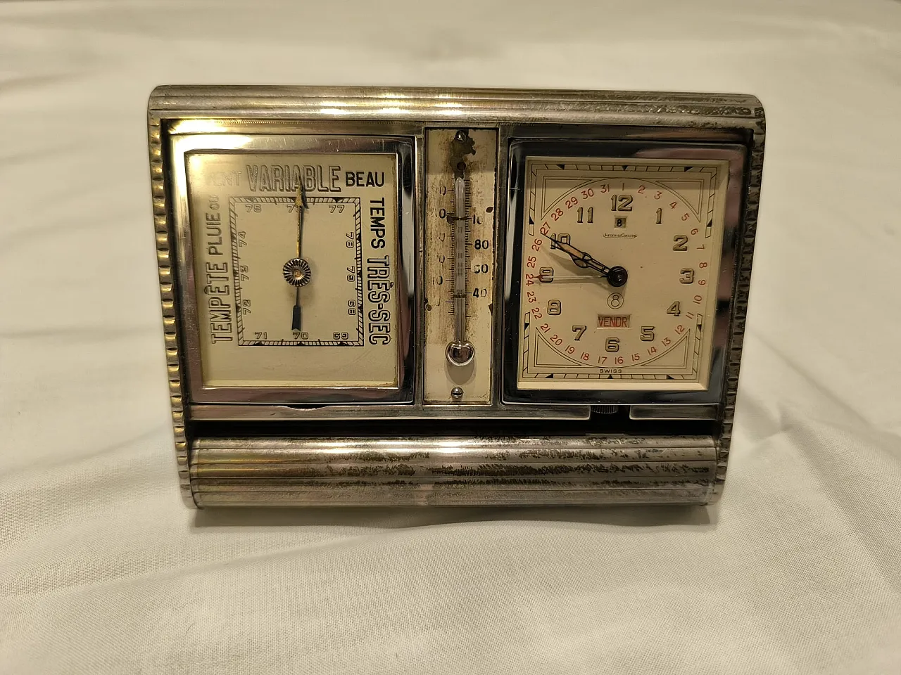 Table watch with barometer, early 20th century 7