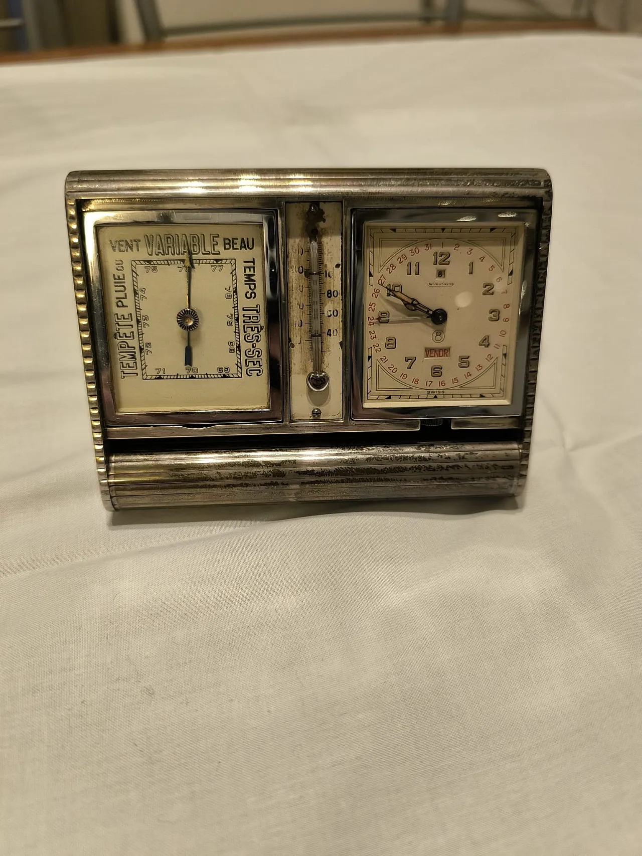 Table watch with barometer, early 20th century 8