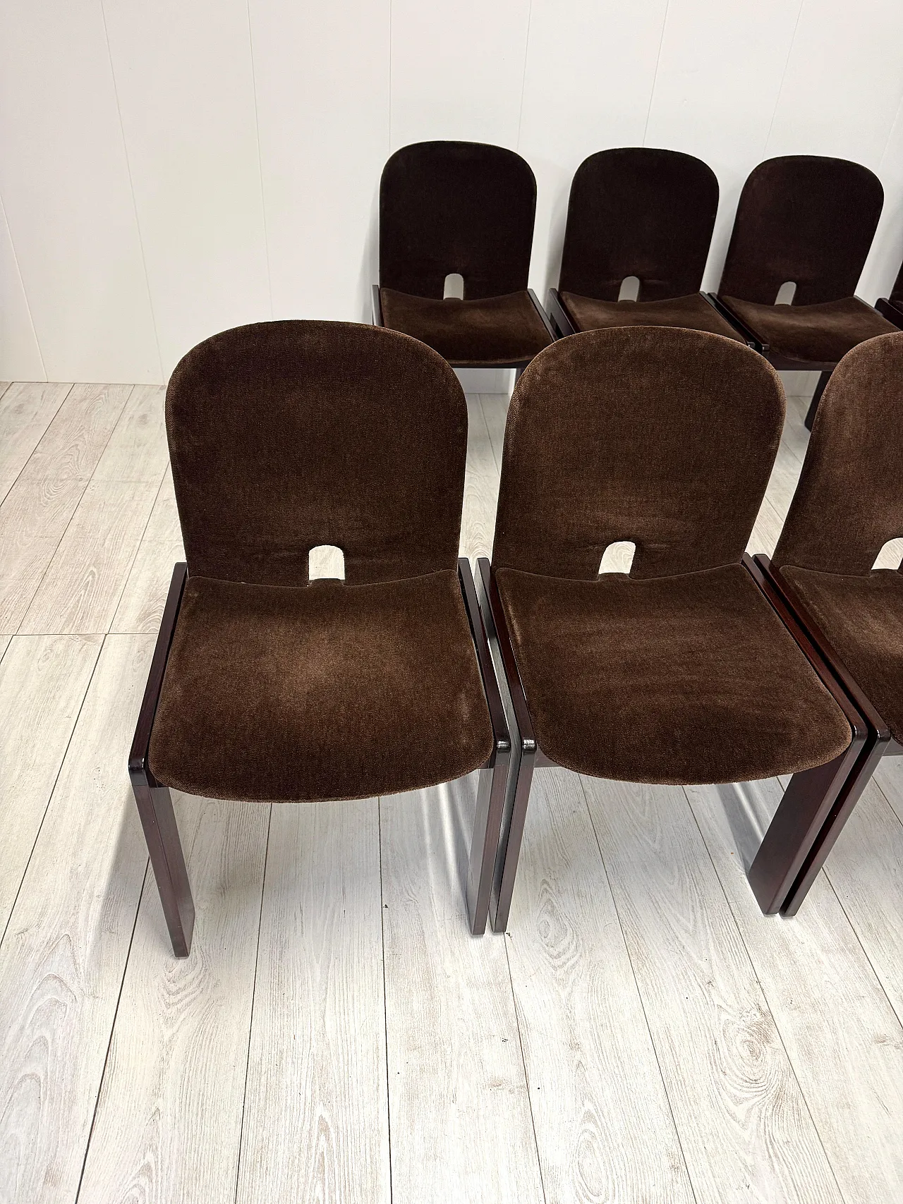 8 Chairs mod. 121 by Afra & Tobia Scarpa for Cassina, 1960s 8