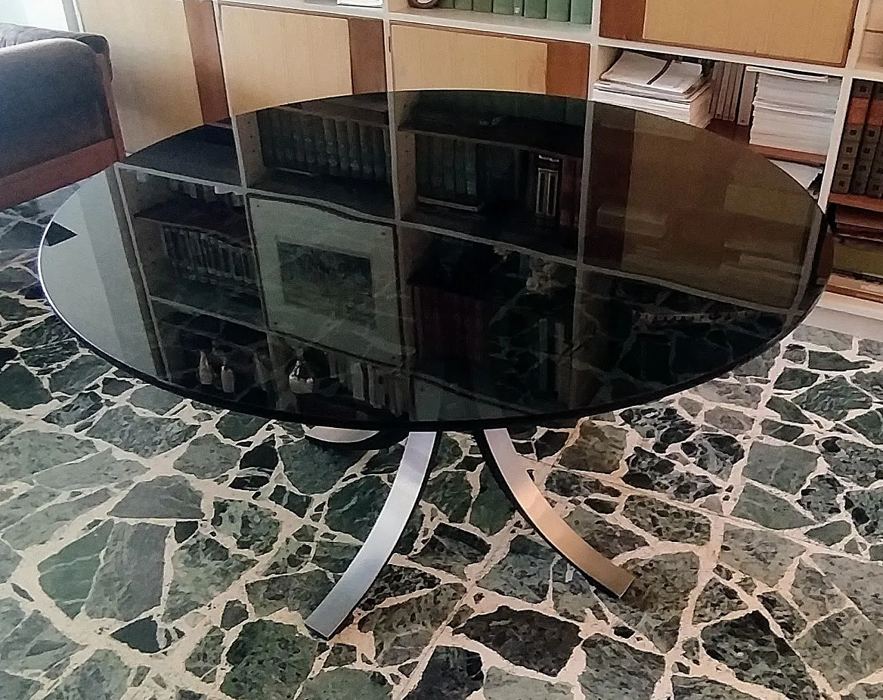 Round dining table "Tecno" 1960s 7