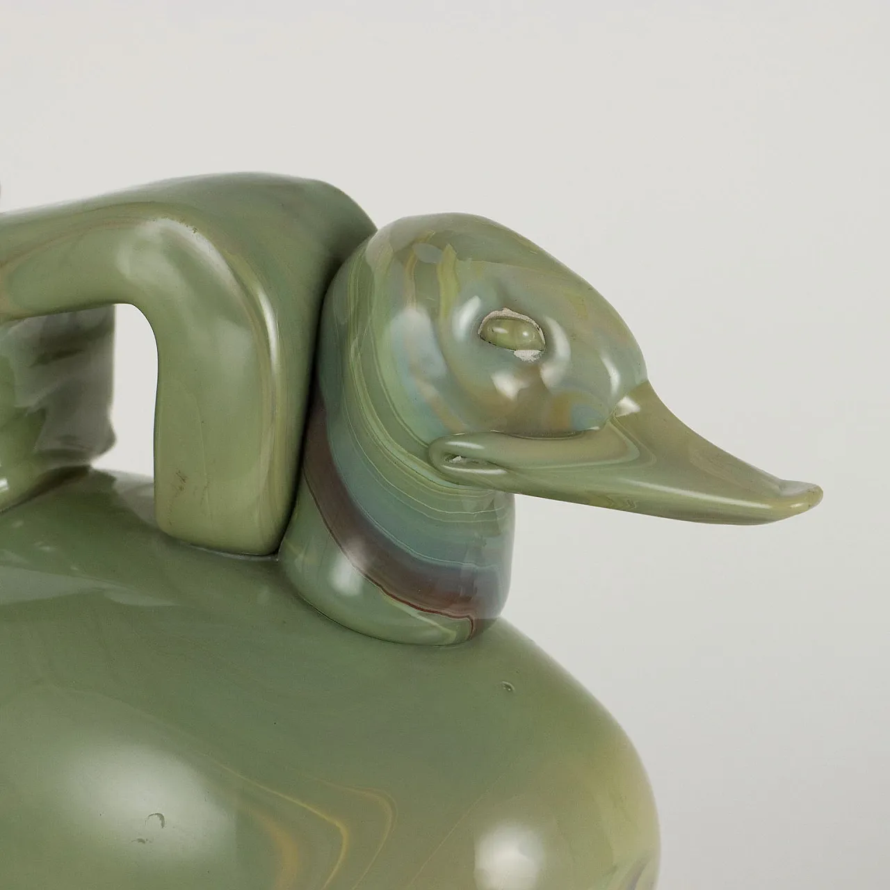 Silvano Signoretto, Glass Sculpture of duck, signed, 20th century 3