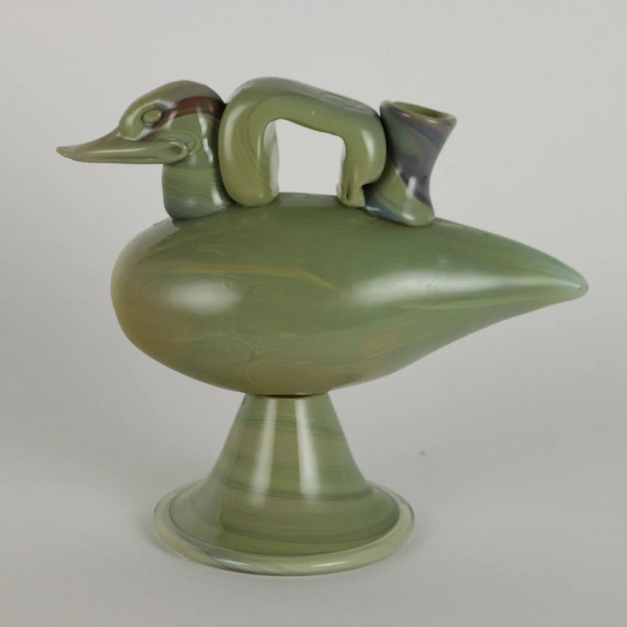 Silvano Signoretto, Glass Sculpture of duck, signed, 20th century 6