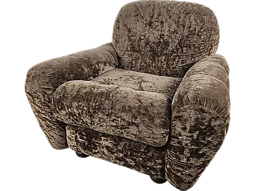 Armchair brown fabric, 1960s